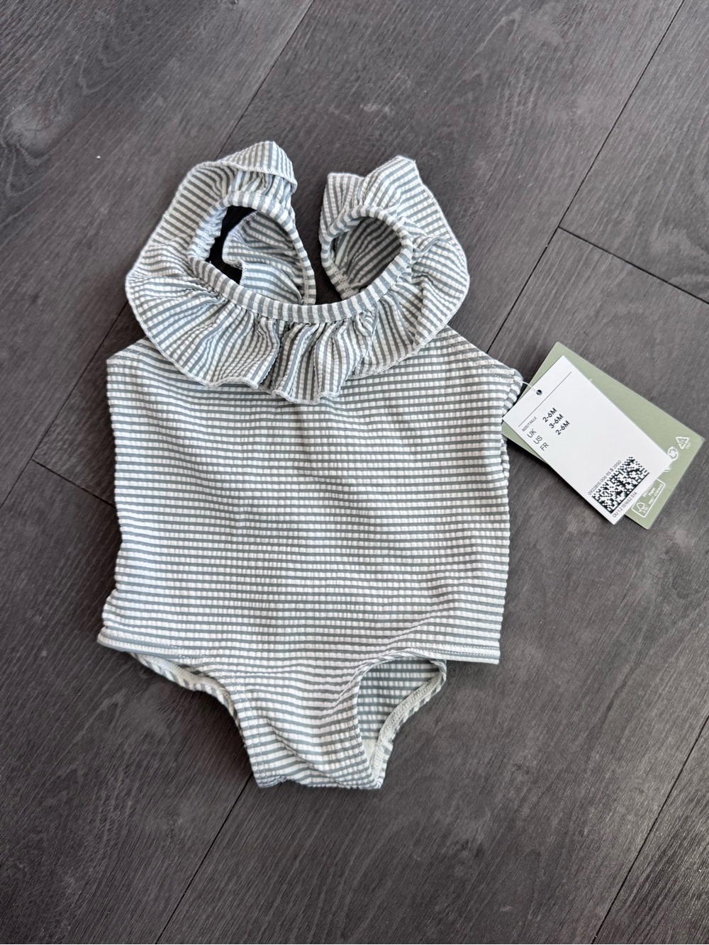 NWT H&M Seersucker Swimsuit 0-3 Months